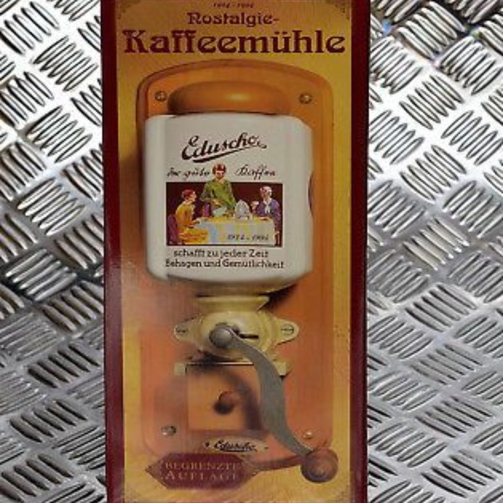 Old retro vintage 50, 60s Germany Eduscho wall coffee grinder